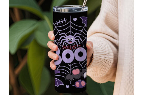 Kawaii Spooky Halloween 20oz Tumbler Sublimation DesignSVG 