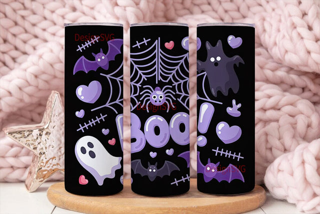 Kawaii Spooky Halloween 20oz Tumbler Sublimation DesignSVG 