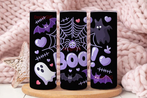 Kawaii Spooky Halloween 20oz Tumbler Sublimation DesignSVG 
