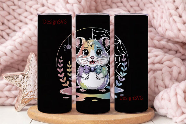 Kawaii Spooky Hamster 20oz Tumbler Wrap Sublimation DesignSVG 