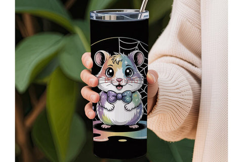 Kawaii Spooky Hamster 20oz Tumbler Wrap Sublimation DesignSVG 