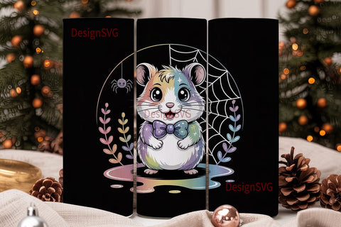 Kawaii Spooky Hamster 20oz Tumbler Wrap Sublimation DesignSVG 