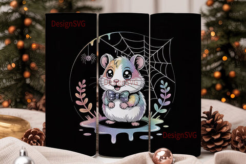 Kawaii Spooky Hamster 20oz Tumbler Wrap Sublimation DesignSVG 