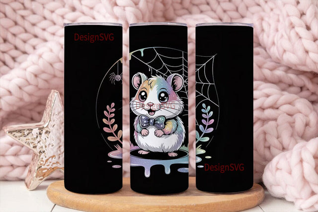 Kawaii Spooky Hamster 20oz Tumbler Wrap Sublimation DesignSVG 