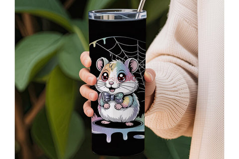 Kawaii Spooky Hamster 20oz Tumbler Wrap Sublimation DesignSVG 