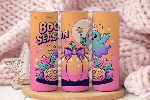 Kawaii Spooky Pumpkin 20oz Tumbler Wrap Sublimation DesignSVG 