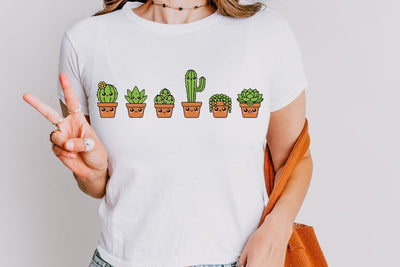 Kawaii Succulent SVG Bundle | Cute Potted Cactus Set | Desert Plant Cut File | Cricut Silhouette Ready SVG So Fontsy VIP Design Shop 