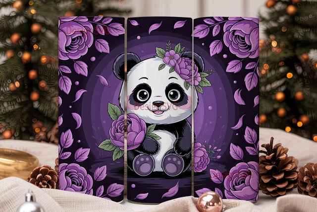 Kawaii Sugar Skull Panda 20oz Tumbler Sublimation DesignSVG 