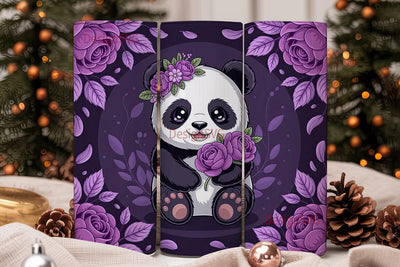Kawaii Sugar Skull Panda 20oz Tumbler Sublimation DesignSVG 