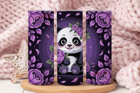 Kawaii Sugar Skull Panda 20oz Tumbler Sublimation DesignSVG 