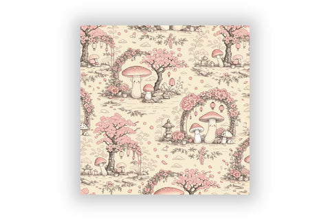 Kawaii Toile Digital Paper Pack, Seamless Cute Japanese Pattern Bundle, Printable Scrapbook Paper, Whimsical Floral Design Bundle Digital Pattern FloridPrintables 