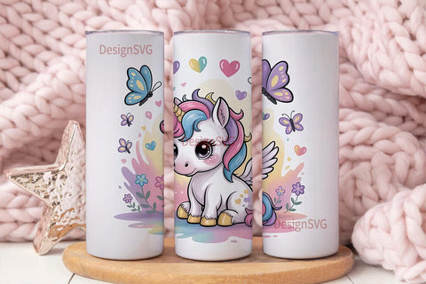 Kawaii Unicorn 20oz Tumbler Design Sublimation DesignSVG 
