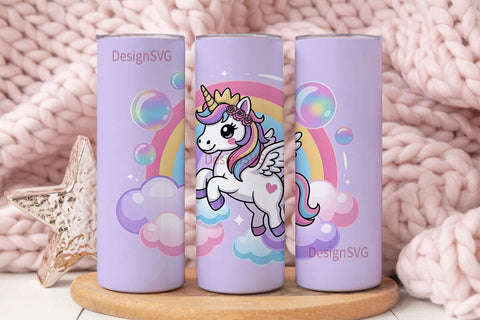 Kawaii Unicorn 20oz Tumbler Wrap Sublimation DesignSVG 