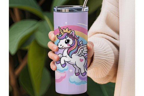 Kawaii Unicorn 20oz Tumbler Wrap Sublimation DesignSVG 