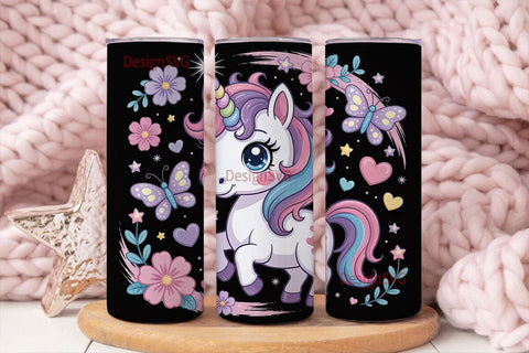 Kawaii Unicorn 20oz Tumbler Wrap Sublimation DesignSVG 