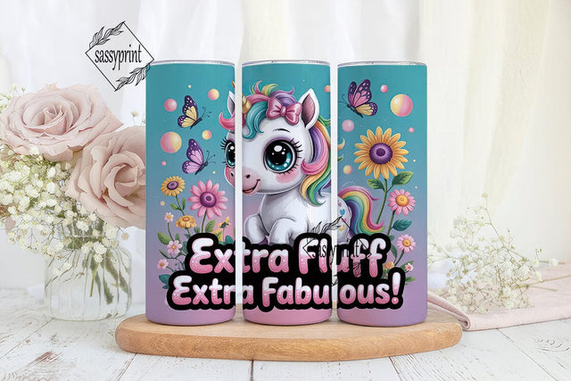 Kawaii Unicorn Tumbler Wrap PNG Sublimation sassyprint 