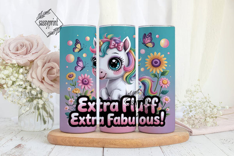 Kawaii Unicorn Tumbler Wrap PNG Sublimation sassyprint 