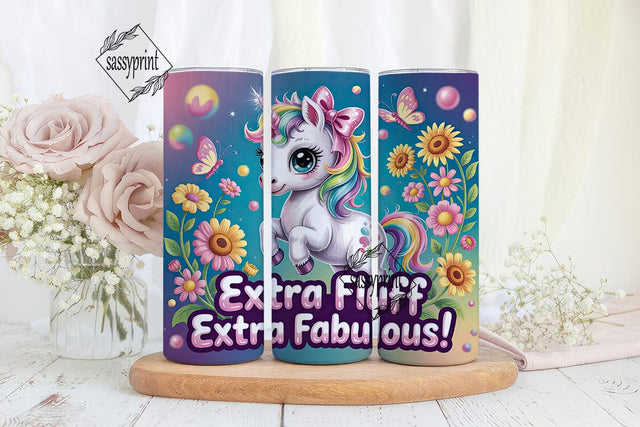 Kawaii Unicorn Tumbler Wrap PNG Sublimation sassyprint 