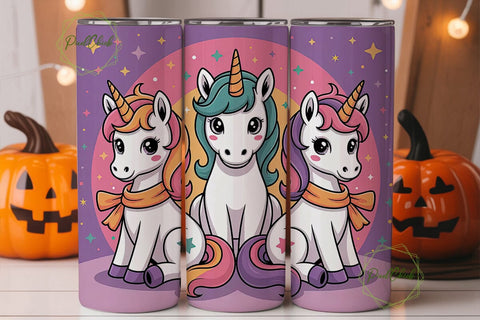 Kawaii Unicorn Tumbler Wrap Sublimation PixelChick 