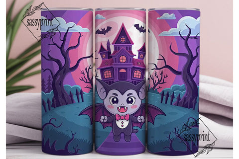 Kawaii Vampire 20oz Tumbler Wrap Sublimation sassyprint 