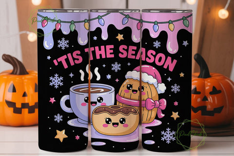 Kawaii Xmas Tamales Tumbler Wrap Sublimation PixelChick 