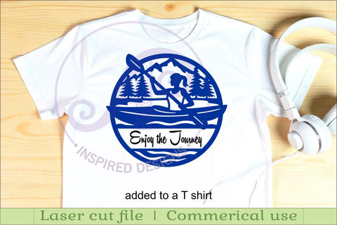 Kayaking female name sign svg laser cut SVG APInspireddesigns 