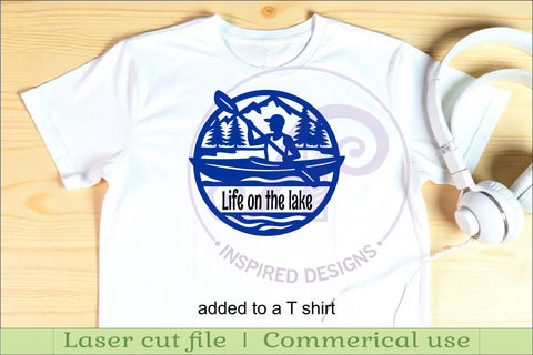 Kayaking male name sign svg laser cut SVG APInspireddesigns 