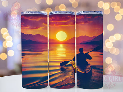 Kayaking Tumbler, Kayak Design, 20oz Tumbler PNG, Outdoor Adventure Tumbler, Water Sports Gift, Kayak Lover Decor, Summer Activity Tumbler, Sublimation Drinkware Sublimation SvggirlplusArt 