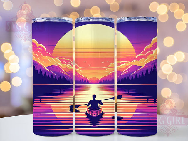 Kayaking Tumbler, Kayak Design, 20oz Tumbler PNG, Outdoor Adventure Tumbler, Water Sports Gift, Kayak Lover Decor, Summer Activity Tumbler, Sublimation Drinkware Sublimation SvggirlplusArt 