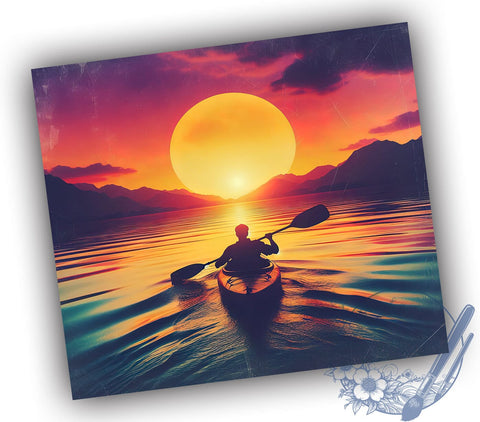 Kayaking Tumbler Wrap, Kayak Design, 20oz Sublimation Tumbler, Water Sports Drinkware, Outdoor Adventure Gift, Canoeing Decor, Summer Activity Tumbler, Nature Lover Gift Sublimation ToriDesigns 