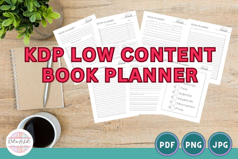 KDP Low Content Book Planner Sketch DESIGN Dots-A-Lot 