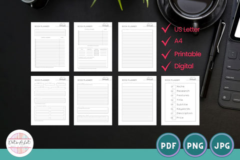 KDP Low Content Book Planner Sketch DESIGN Dots-A-Lot 