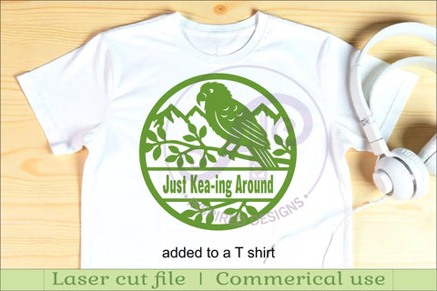 Kea New Zealand bird themed name sign svg laser SVG APInspireddesigns 