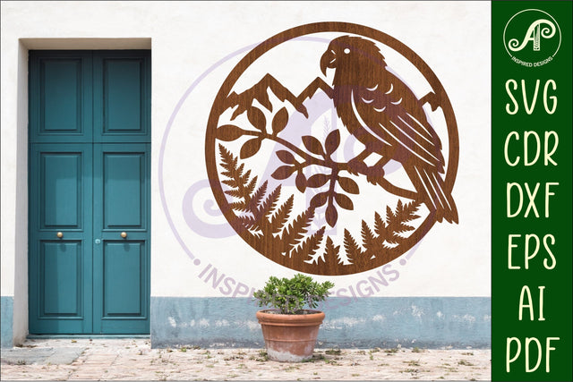 Kea New Zealand bird wall sign, SVG file. SVG APInspireddesigns 