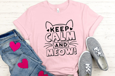 Keep Calm and Meow, Cat SVG Cut File SVG CraftLabSVG 