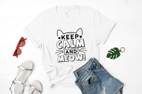 Keep Calm and Meow, Cat SVG Cut File SVG CraftLabSVG 