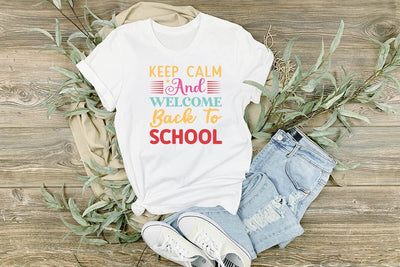 Keep calm and welcome back to school SVG Angelina750 