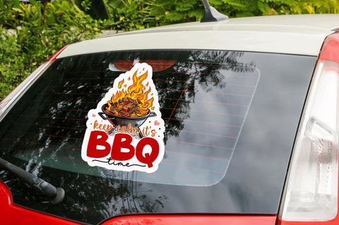 Keep calm its bbq Sticker Design Sublimation Regulrcrative 
