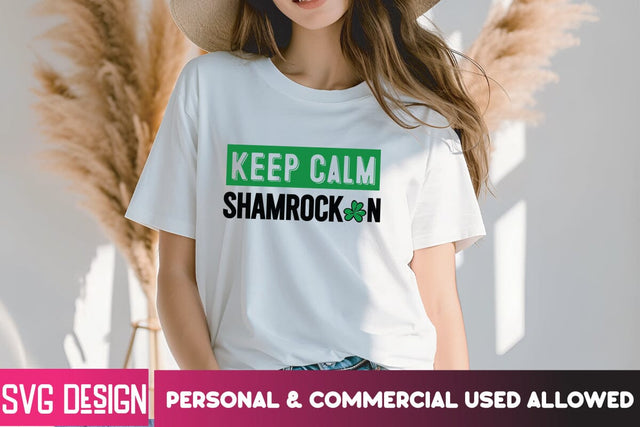 Keep Calm Shamrock on SVG Cut File, Keep Calm Shamrock on SVG Design, St.Patrick's Day SVG Design , Happy St.Patrick's Day SVG Cut File SVG BlackCatsMedia 