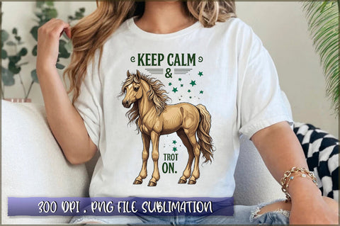 Keep calm & trot on Sublimation Sublimation Shetara Begum 