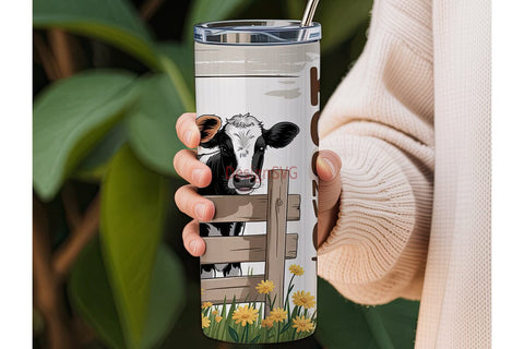 Keep Gate Closed Cow Tumbler Wrap Sublimation DesignSVG 