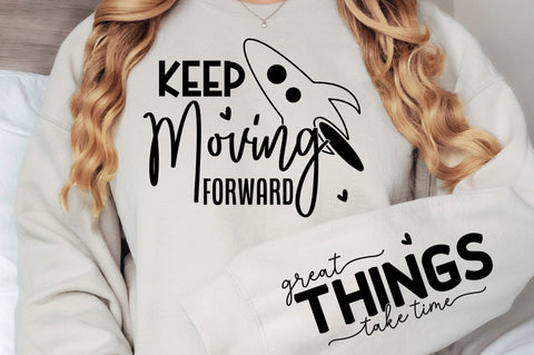 Keep Moving Forward Sleeve SVG, Boho Inspirational SVG, Love Yourself SVG, Positive Quotes SVG Design SVG Regulrcrative 