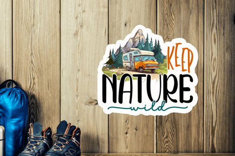 Keep nature wild Sticker Design Sublimation Regulrcrative 