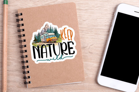 Keep nature wild Sticker Design Sublimation Regulrcrative 