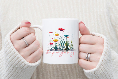 Keep on Growing - Flower Quote Sublimation Sublimation CraftLabSVG 