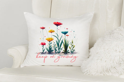 Keep on Growing - Flower Quote Sublimation Sublimation CraftLabSVG 