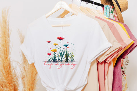 Keep on Growing - Flower Quote Sublimation Sublimation CraftLabSVG 