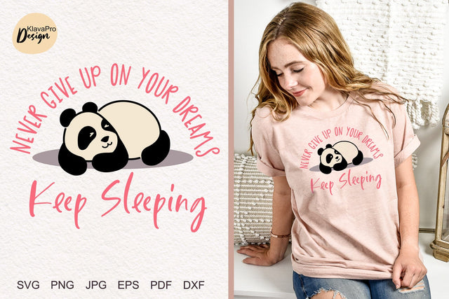 Keep Sleeping | Funny Panda layered SVG SVG Klava P 