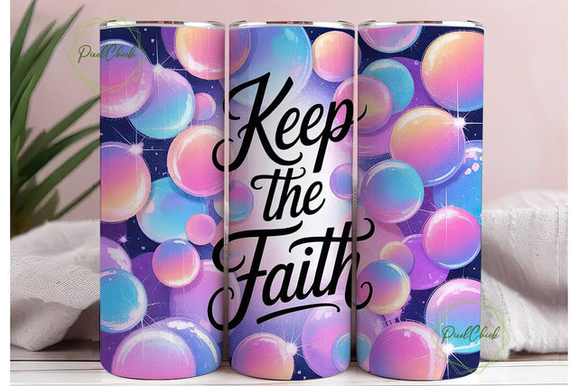 Keep the Faith 20oz Tumbler Wrap Sublimation PixelChick 