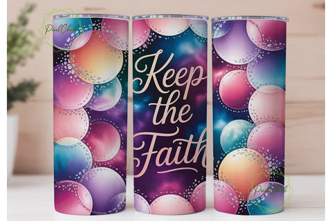 Keep the Faith 20oz Tumbler Wrap Sublimation PixelChick 